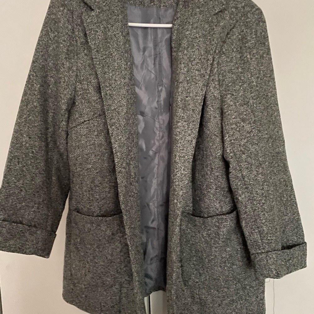 Gray open style  blazer jacket Sz S